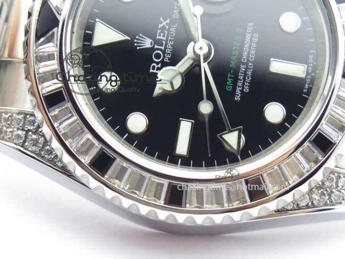 MiroTime 0405 GMT-Master II 116759 SS Bp-Maker Black Ruby Crystal Black Dial On SS Bracelet A UrbanChic 3767